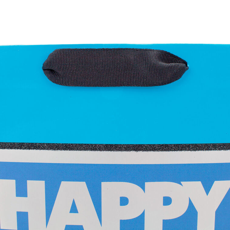 13" Striped Large Father's Day Gift Bag With Tissue, , large image number 4