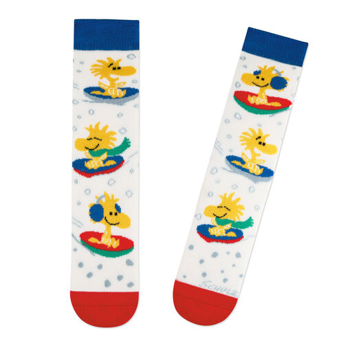 Peanuts® Sledding Woodstock Novelty Crew Socks, 