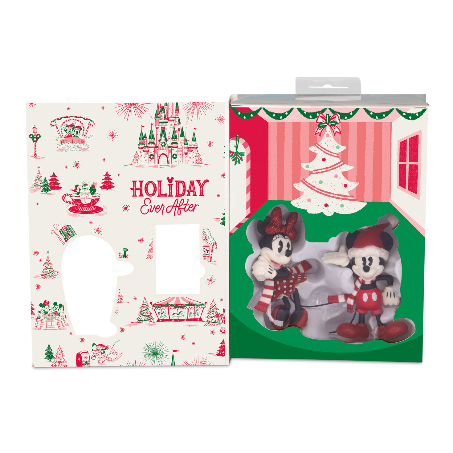 Set of 2 Disney Mickey Minnie Ornaments in Gift Box package open image number 4