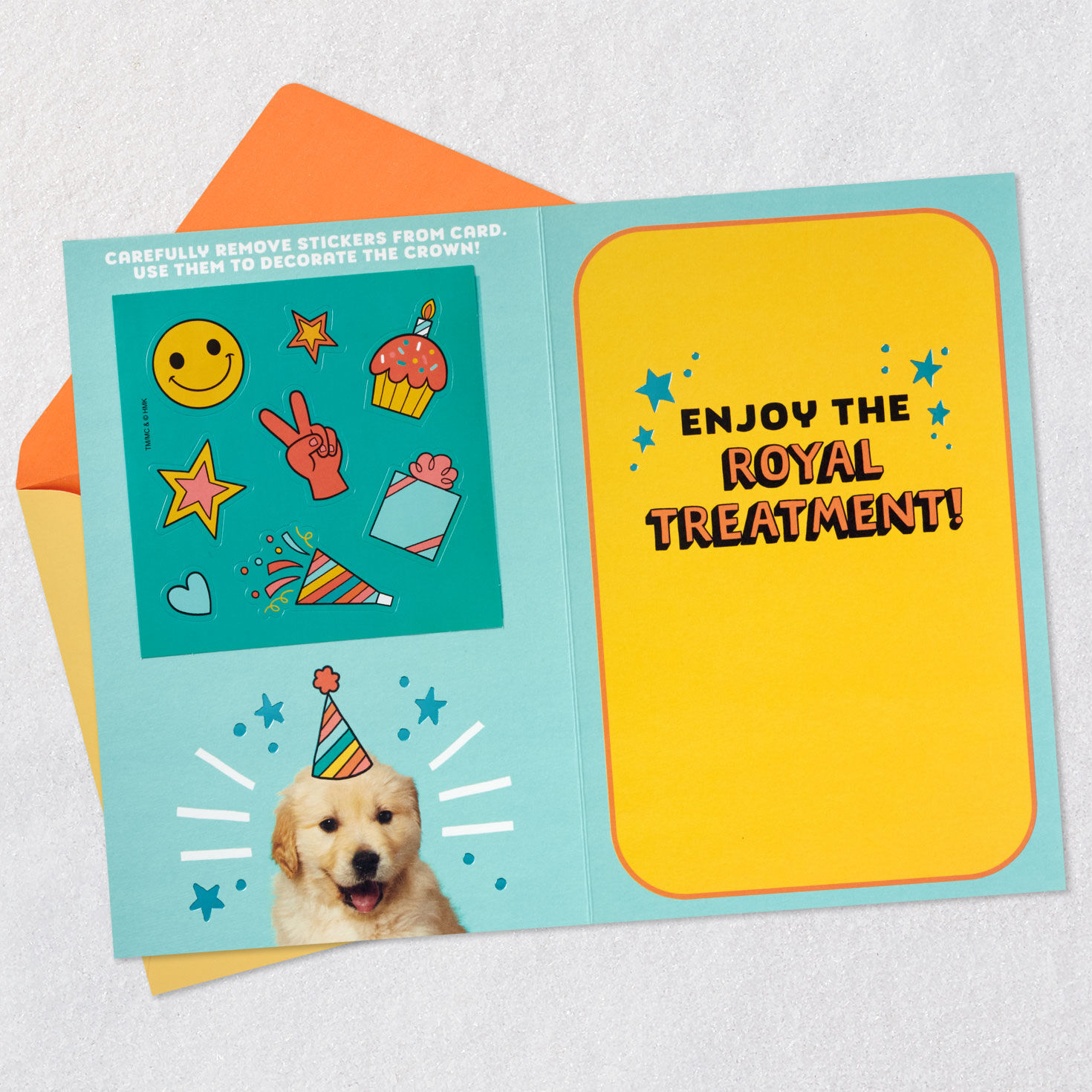 Enjoy the Royal Treatment 5th Birthday Card With Crown and Stickers for only USD 6.99 | Hallmark