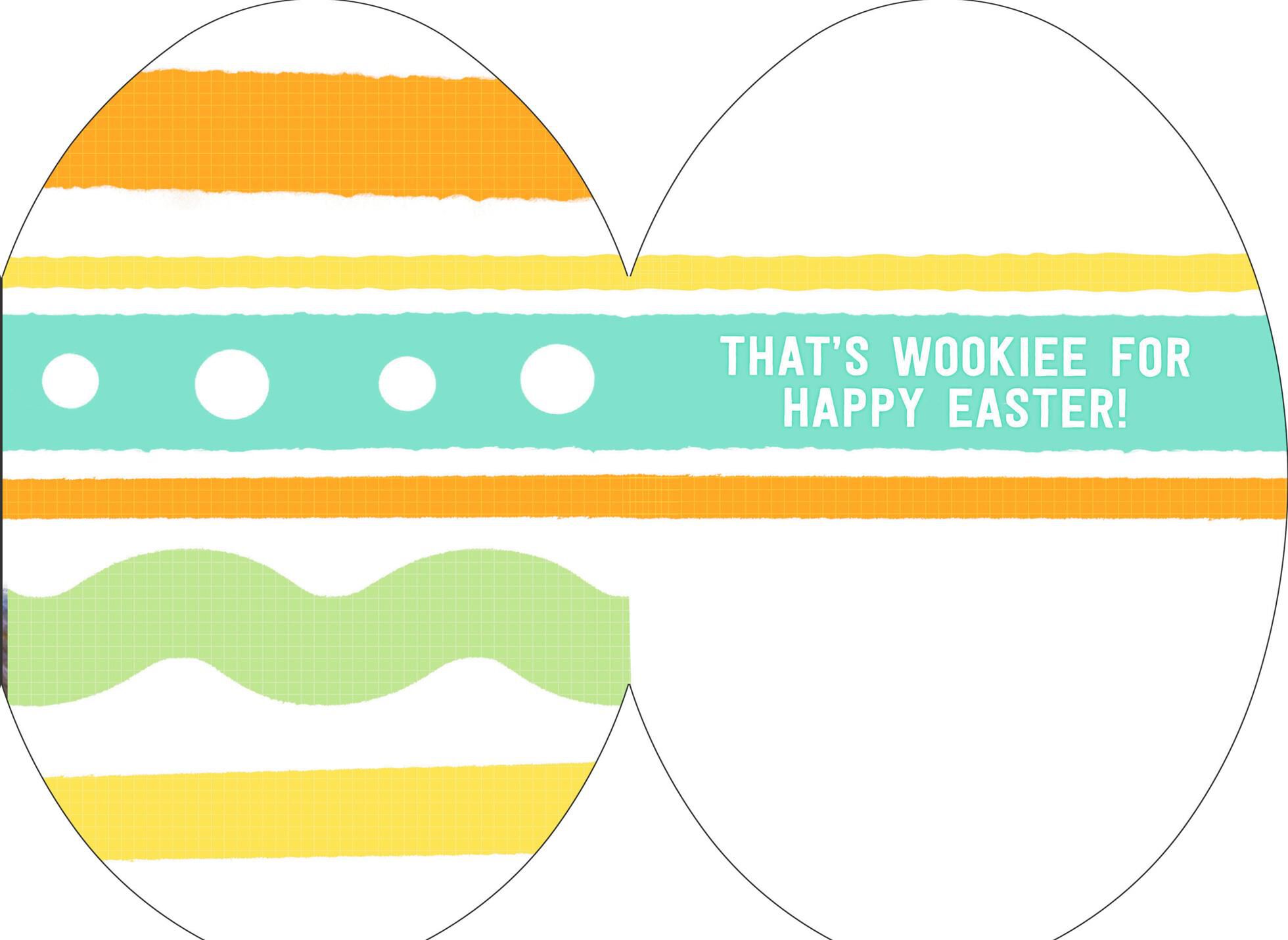 Star Wars™ Chewbacca™ Egg-Shaped Easter Card