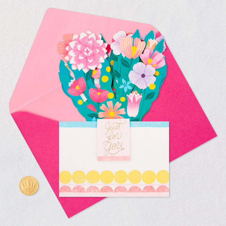 Flower Bouquet Just For You 3D Pop-Up Card, , large image number 4