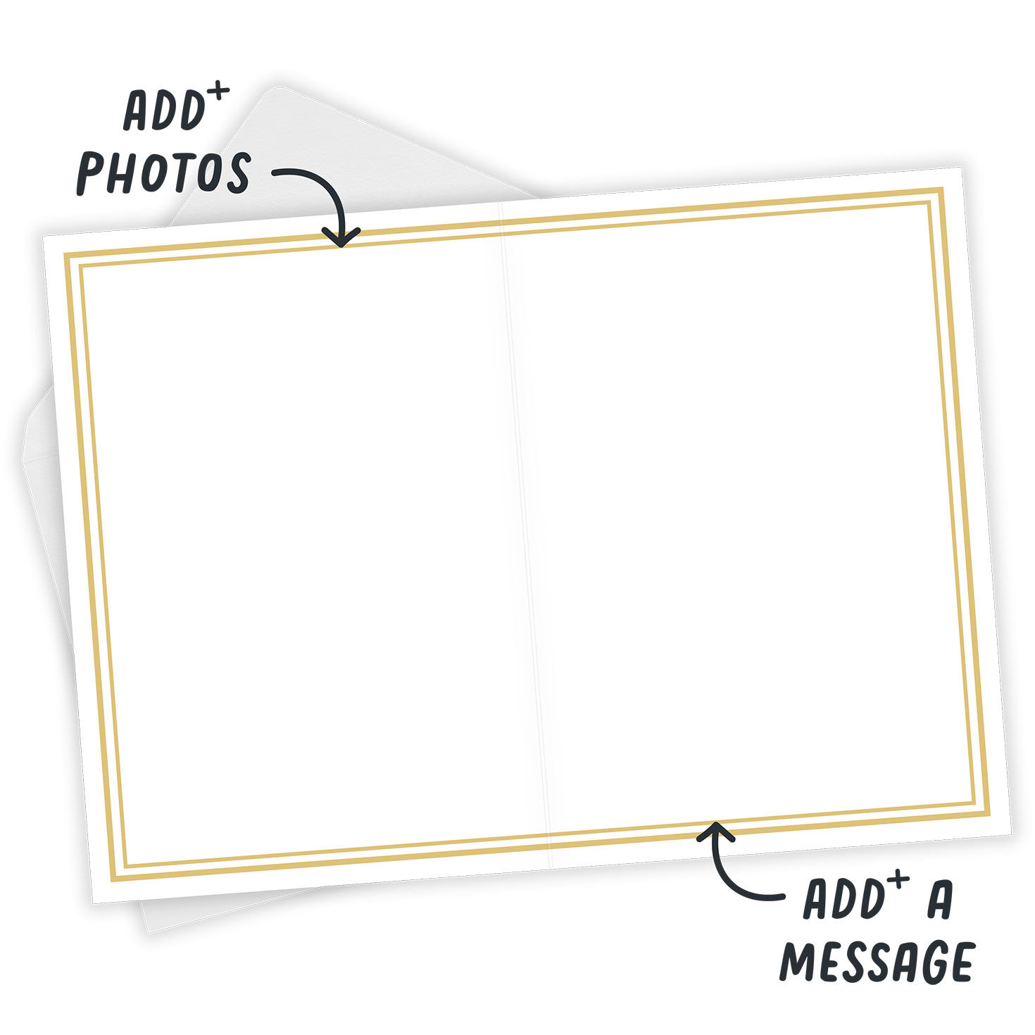 Pink Floral and Gold Frame Custom Card, , large image number 4