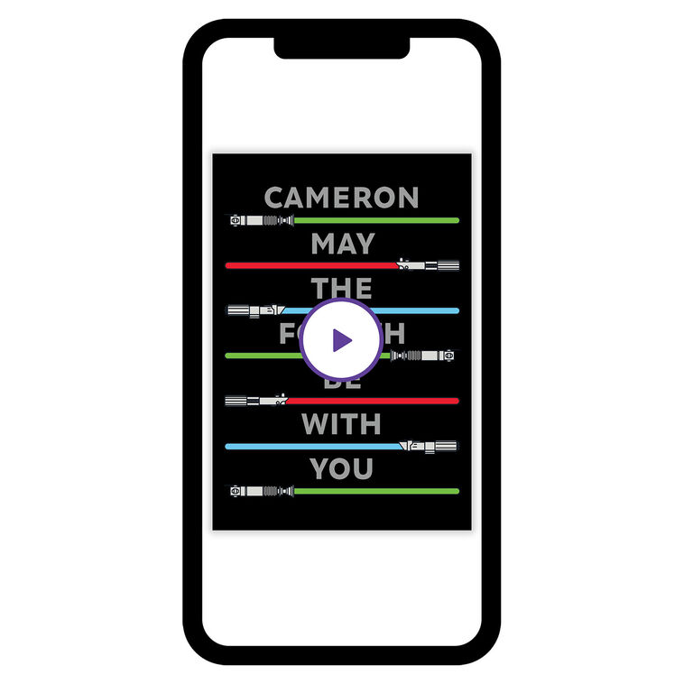 May the 4th Lightsabers Personalized Card phone with card front image number 7