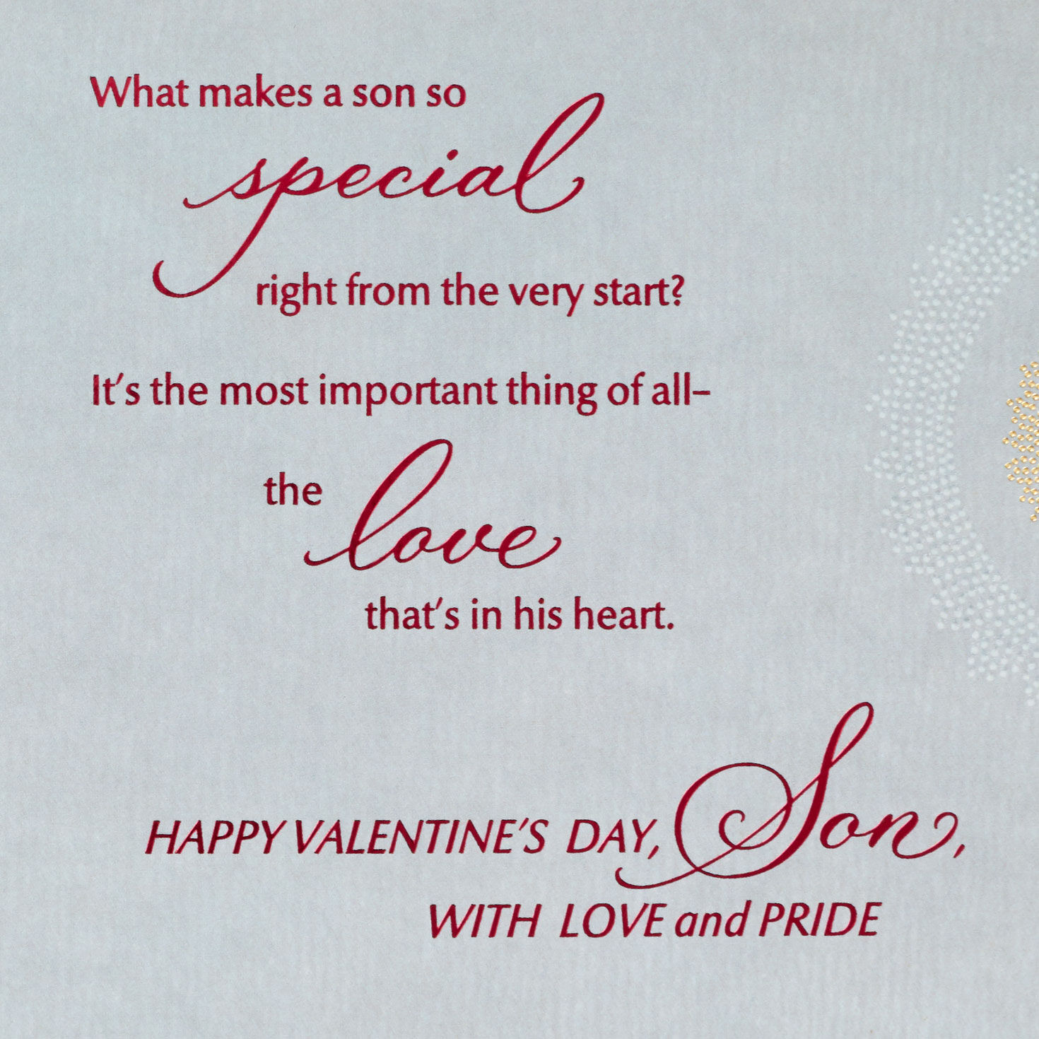 Hearts and Metallic Gears Son Valentine's Day Card sentiment image number 3