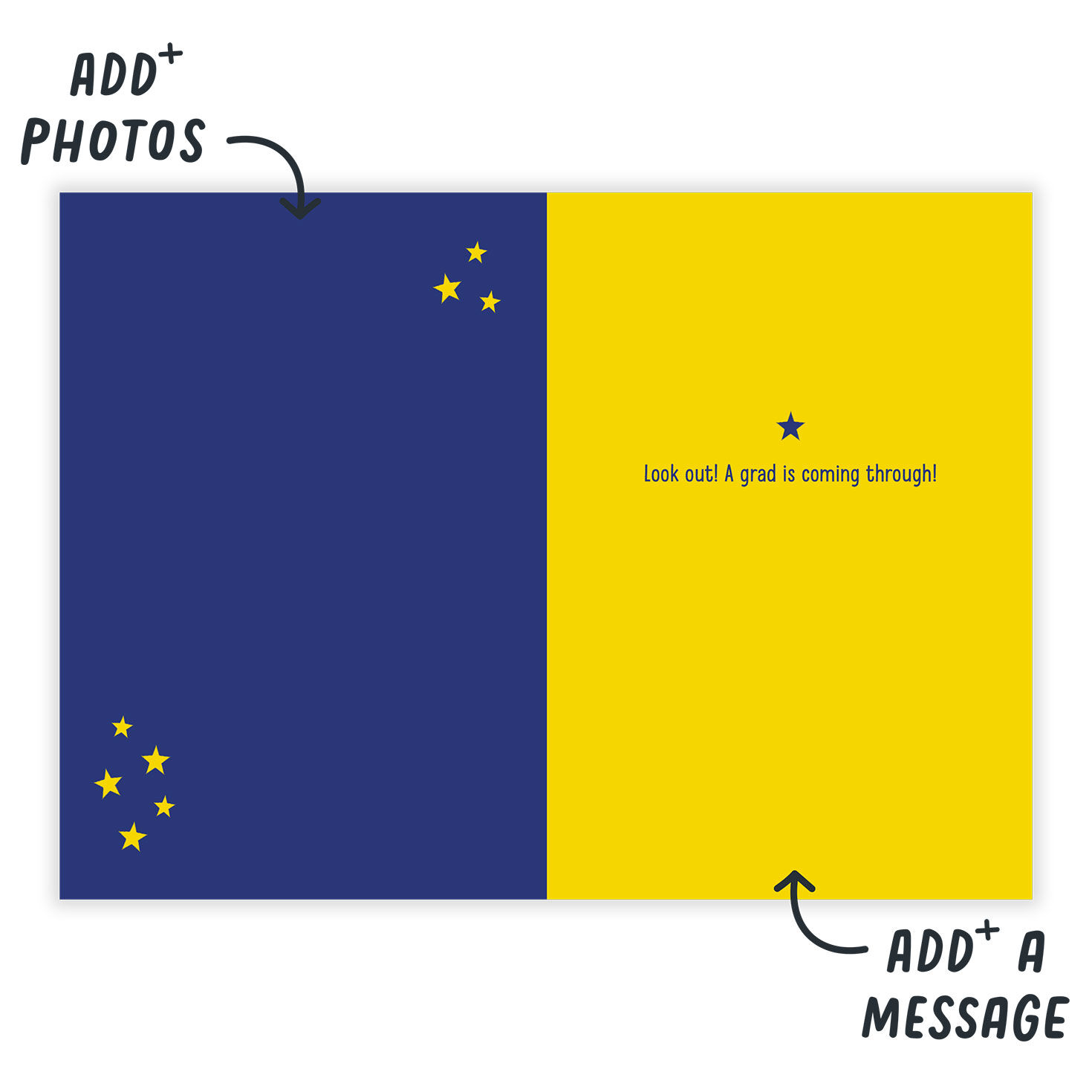 Dog in Hat With Sign Personalized Grad Card  image number 3