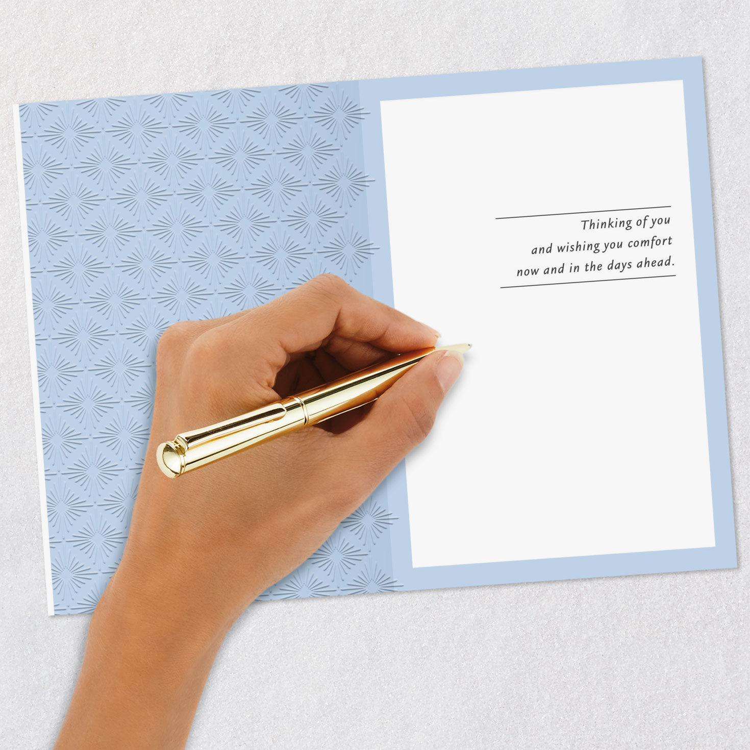 Sun Over Green Meadow Sympathy Card for Long Illness Signing card image number 6