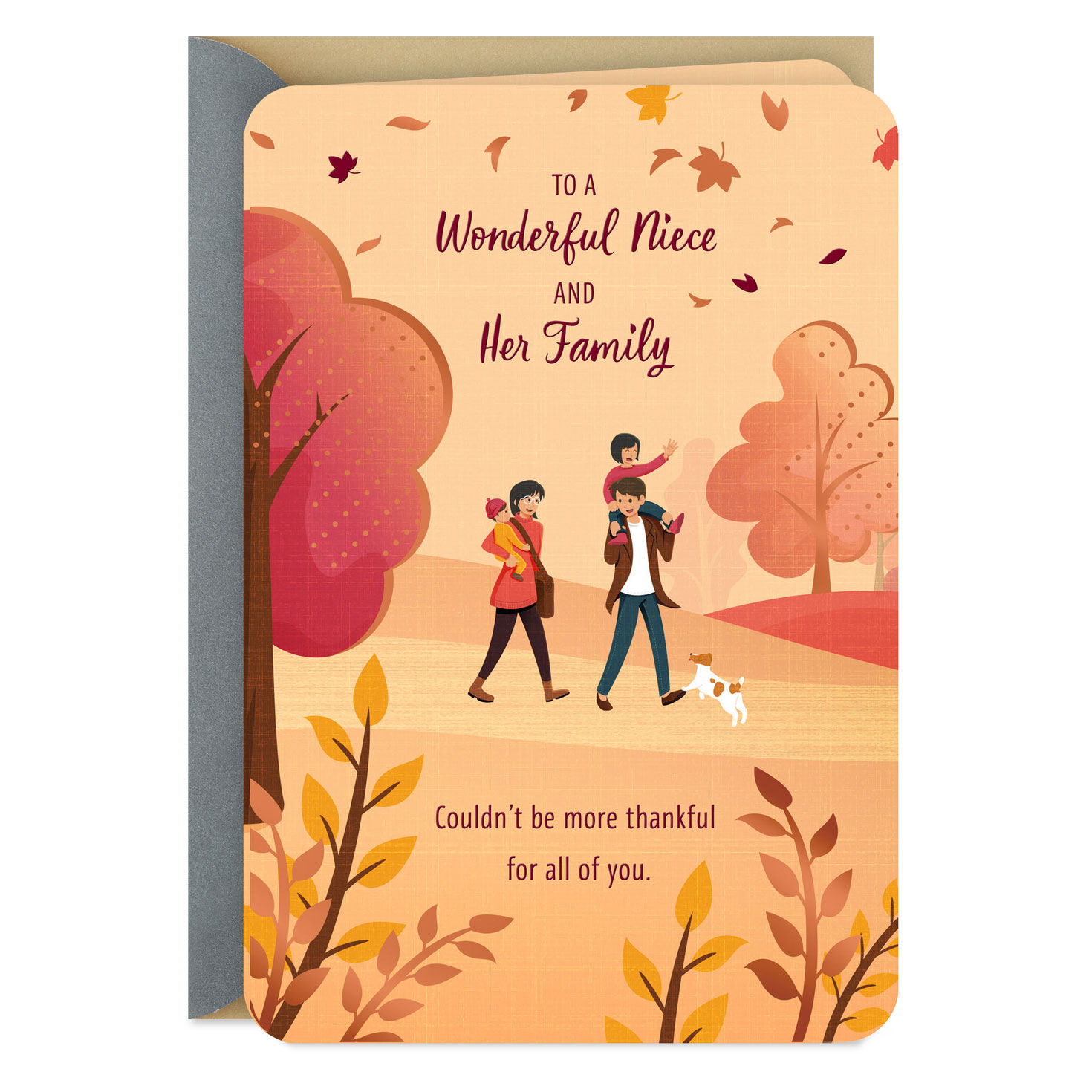 So Thankful for All of You Thanksgiving Card for Niece and Family