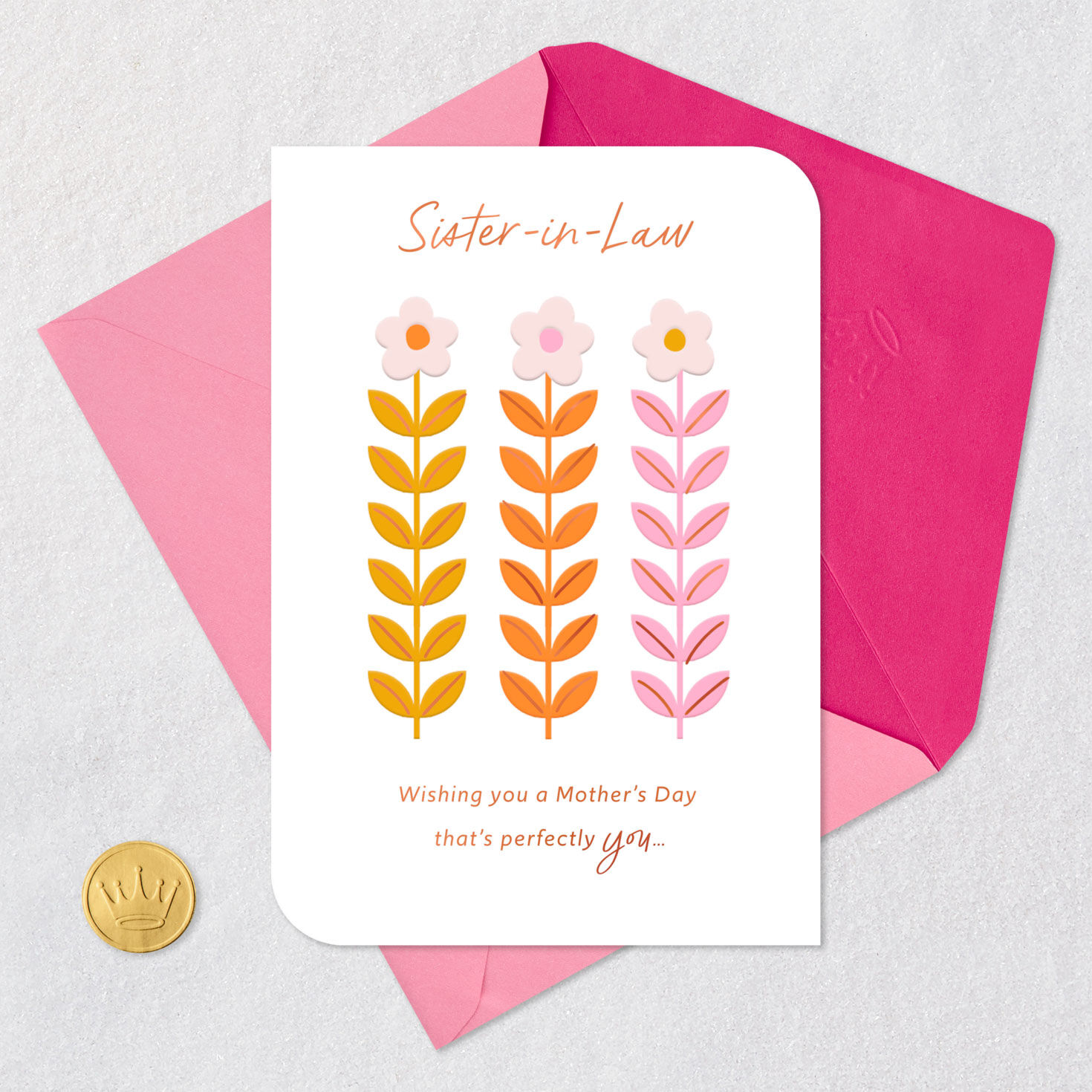 Pink Flowers Sister-in-Law Mother's Day Card  image number 5