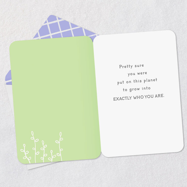 Plant Characters Holding Hands Card for Kids Open card with envelope image number 3