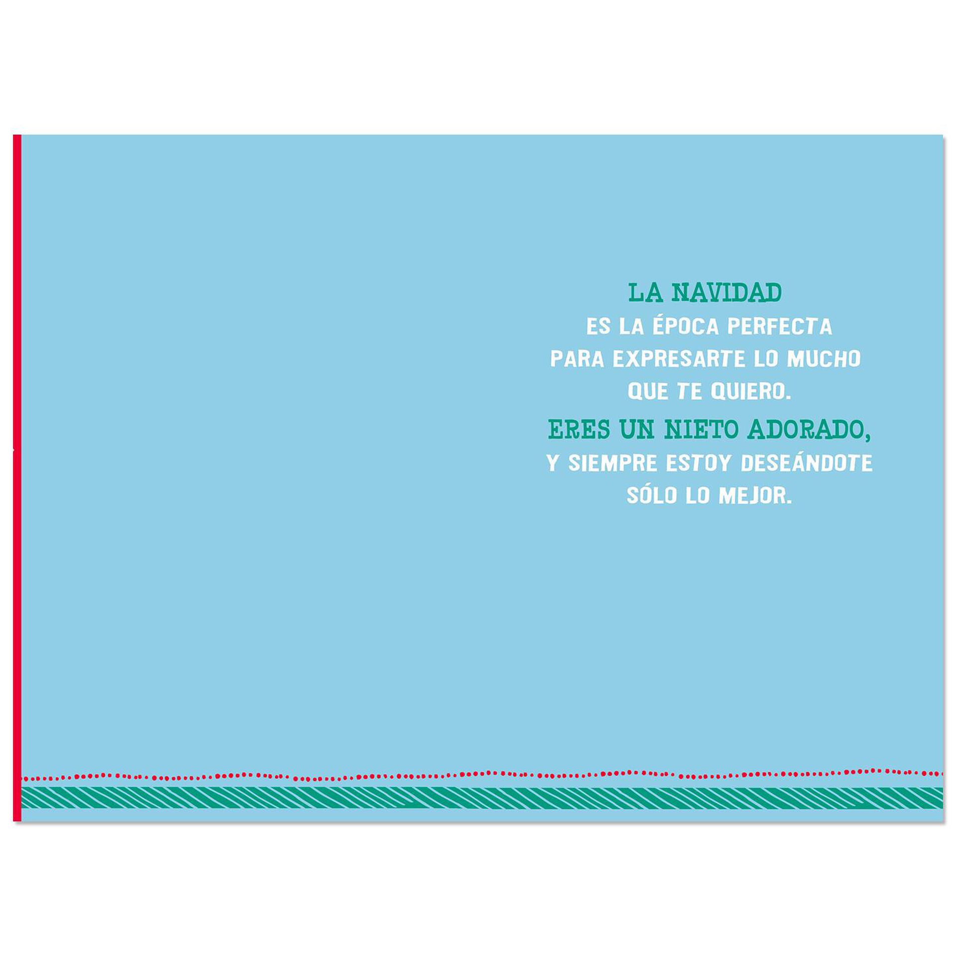 Wishing You the Very Best SpanishLanguage Christmas Card for Grandson