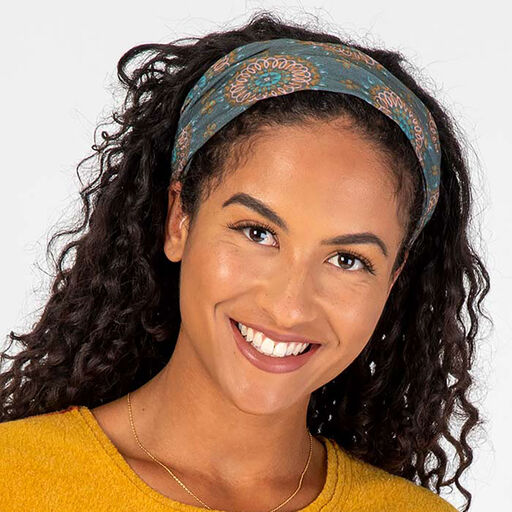 Natural Life Teal/Gold Medallion Boho Bandeau, 