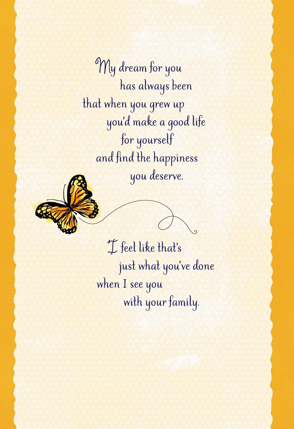 Butterfly Proud of You Mother's Day Card for Daughter