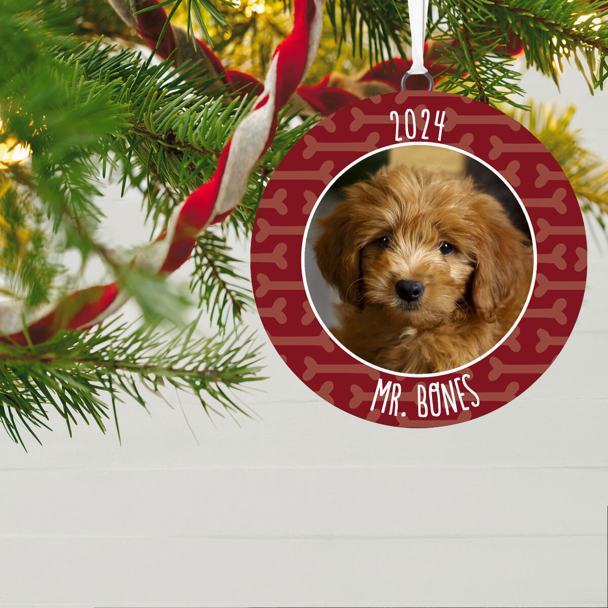 Pet Personalized Text and Photo Ceramic Ornament Personalized Ornaments Hallmark