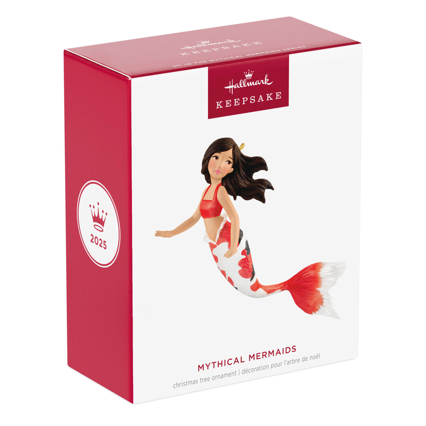 Red and White Mermaid Keepsake Ornament package front image number 7