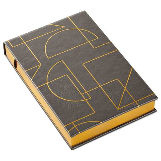 Gold Geometric Faux Leather Small List Pad, 
