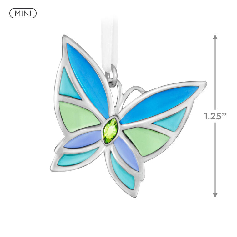 Blue and Purple Butterfly Keepsake Ornament  image number 3