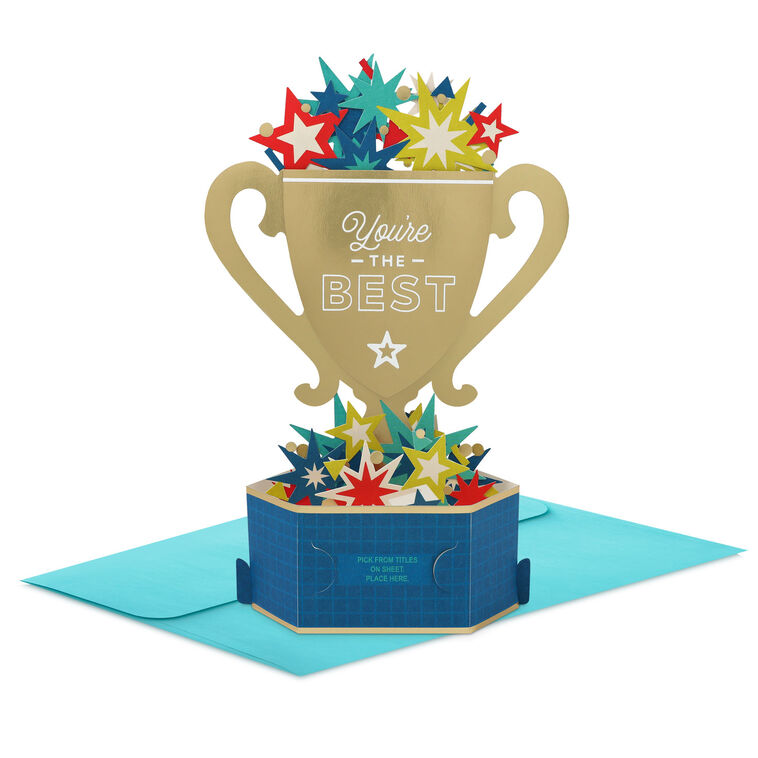 You're the Best Trophy Customizable 3D Pop-Up Card