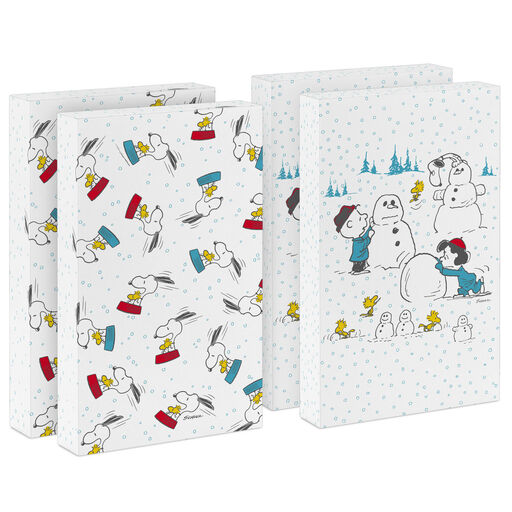 Peanuts® Gang 4-Pack Medium Christmas Gift Boxes, 