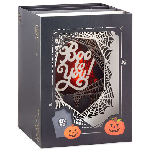 Boo to You Musical 3D Pop-Up Halloween Card With Light, 