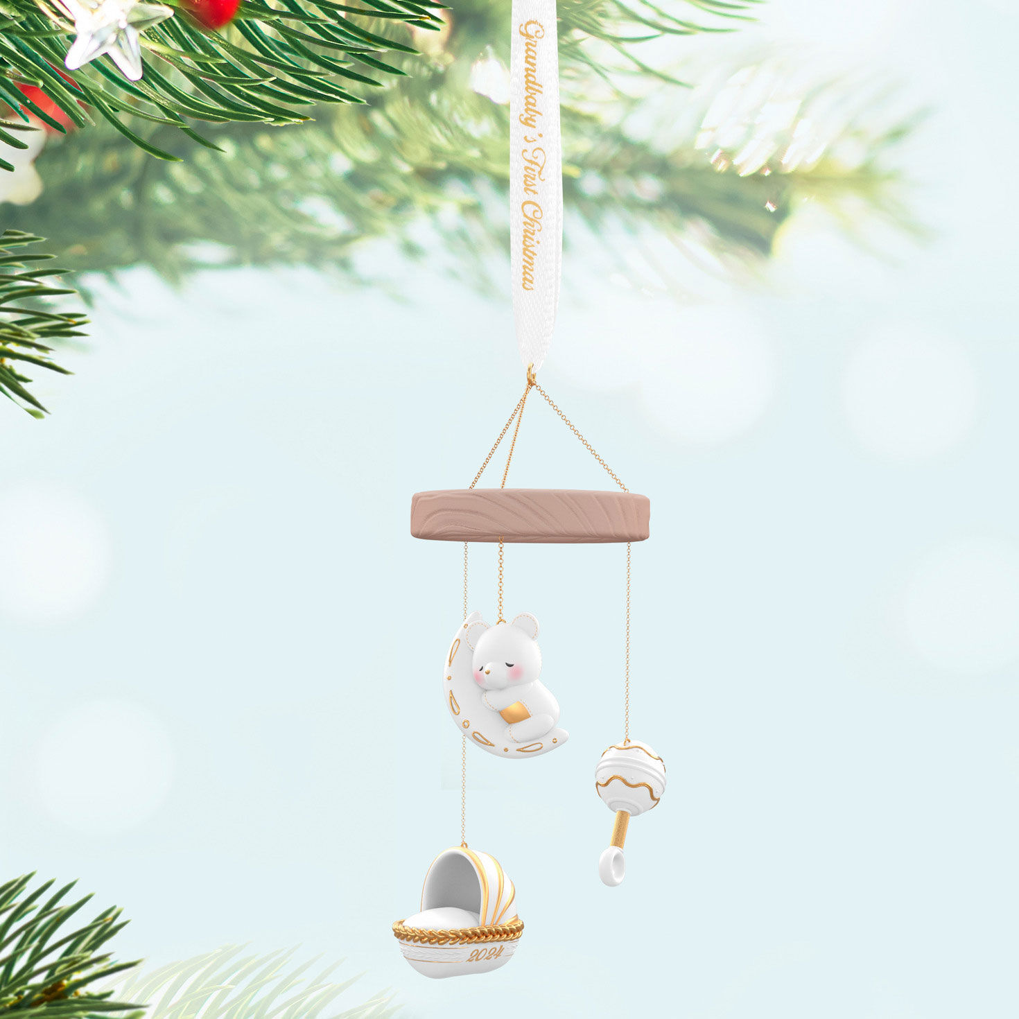 Grandbaby's First Christmas 2024 Porcelain Ornament Keepsake