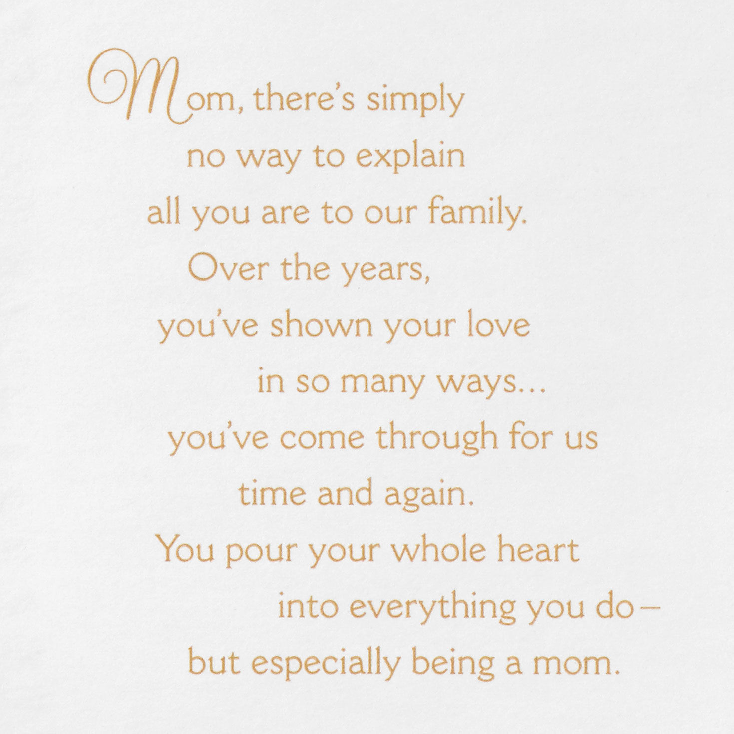 Ornate Gold Frame on Blue Birthday Card for Mom Sentiment image number 2