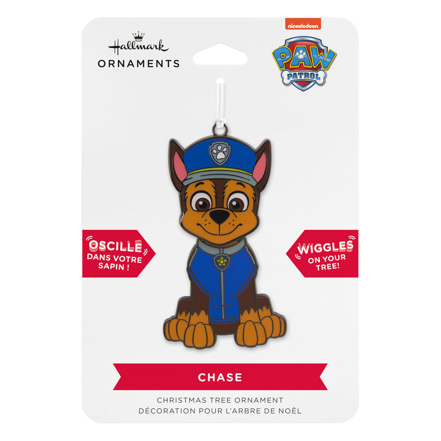 Paw Patrol Chase Moving Metal Hallmark Ornament