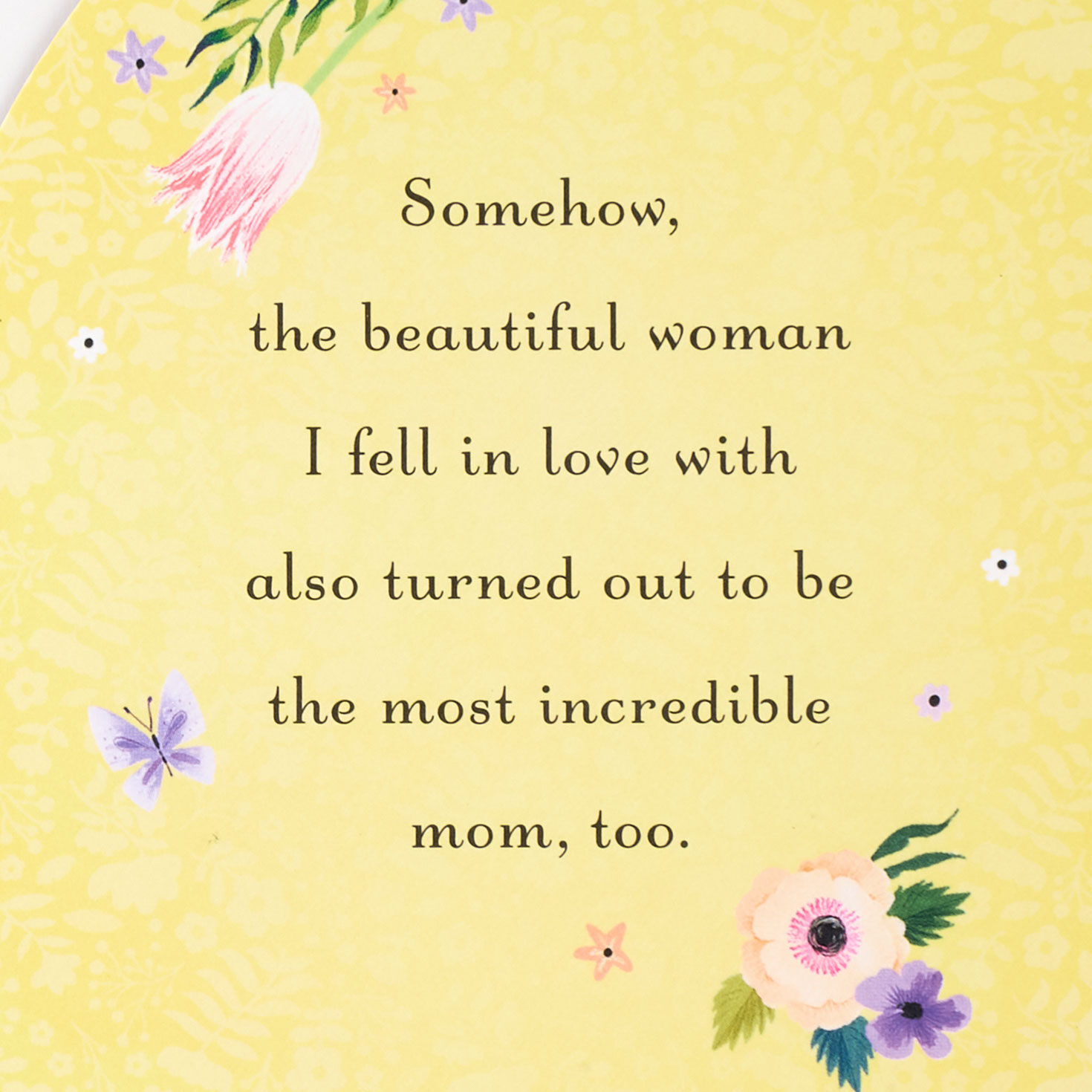 Lovebirds and Flowers Wife Mother's Day Card Sentiment image number 2