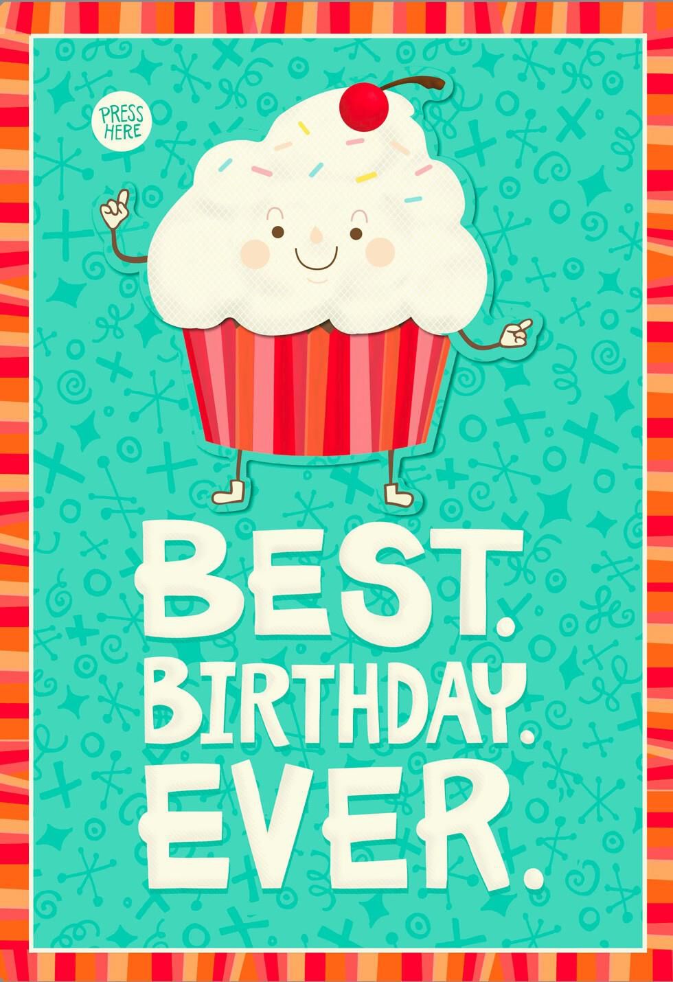 Dancing Cupcake Musical Birthday Card With Motion