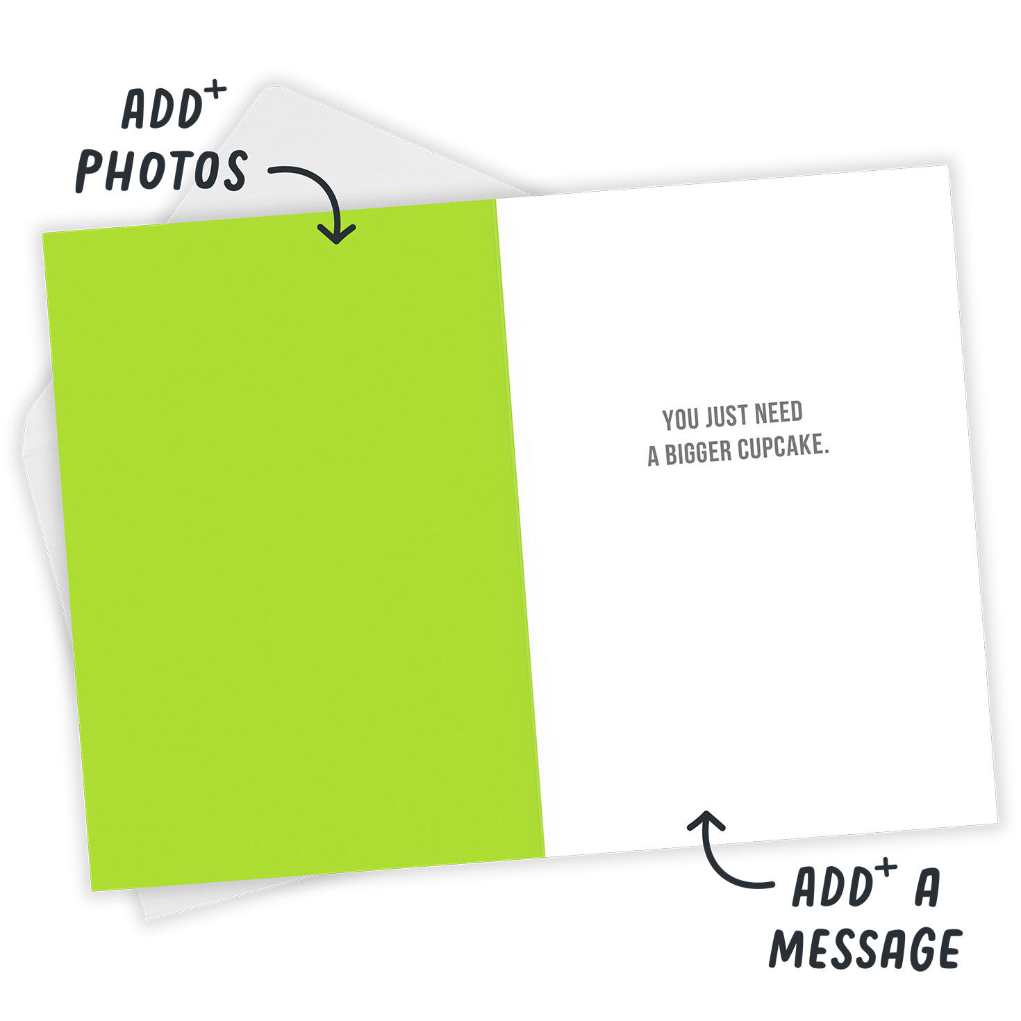 Bigger Cupcake Funny Custom Birthday Card, , large image number 3