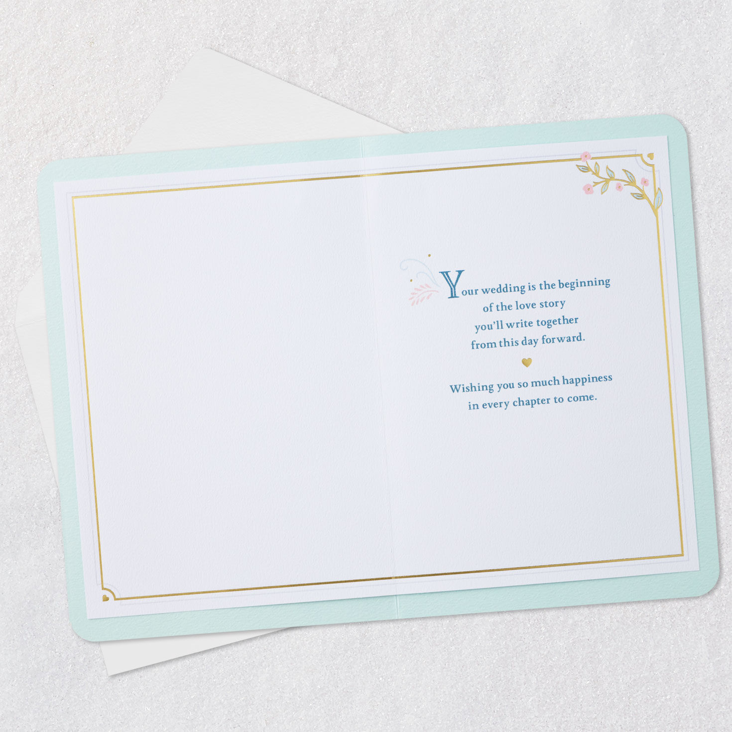 Fairy Tale Book Wedding Card for Couple Open card with envelope image number 3