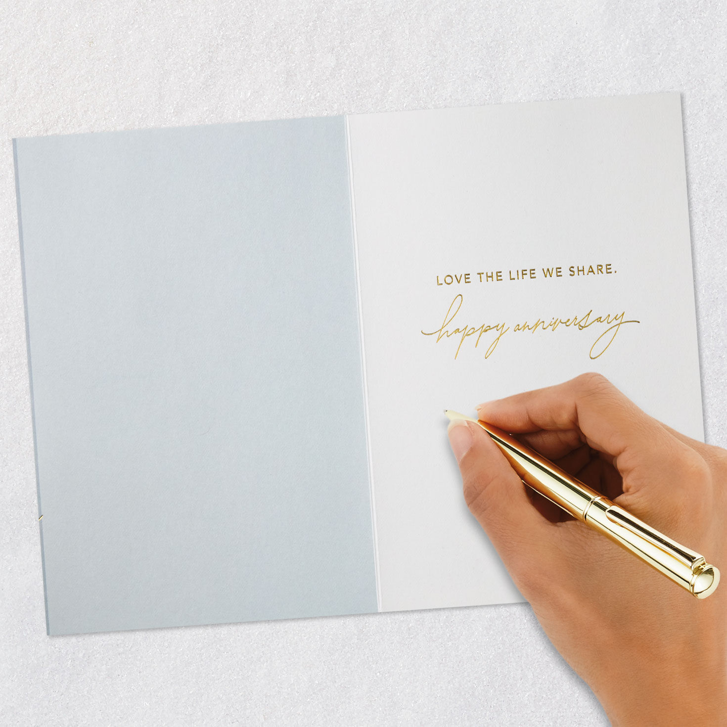 Iridescent Hearts Anniversary Card Signing card image number 6