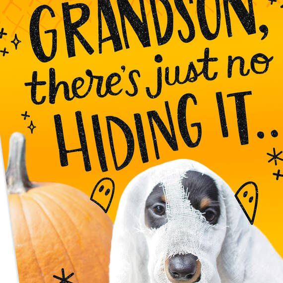 Dachshund Ghost Halloween Card for Grandson, , large image number 4