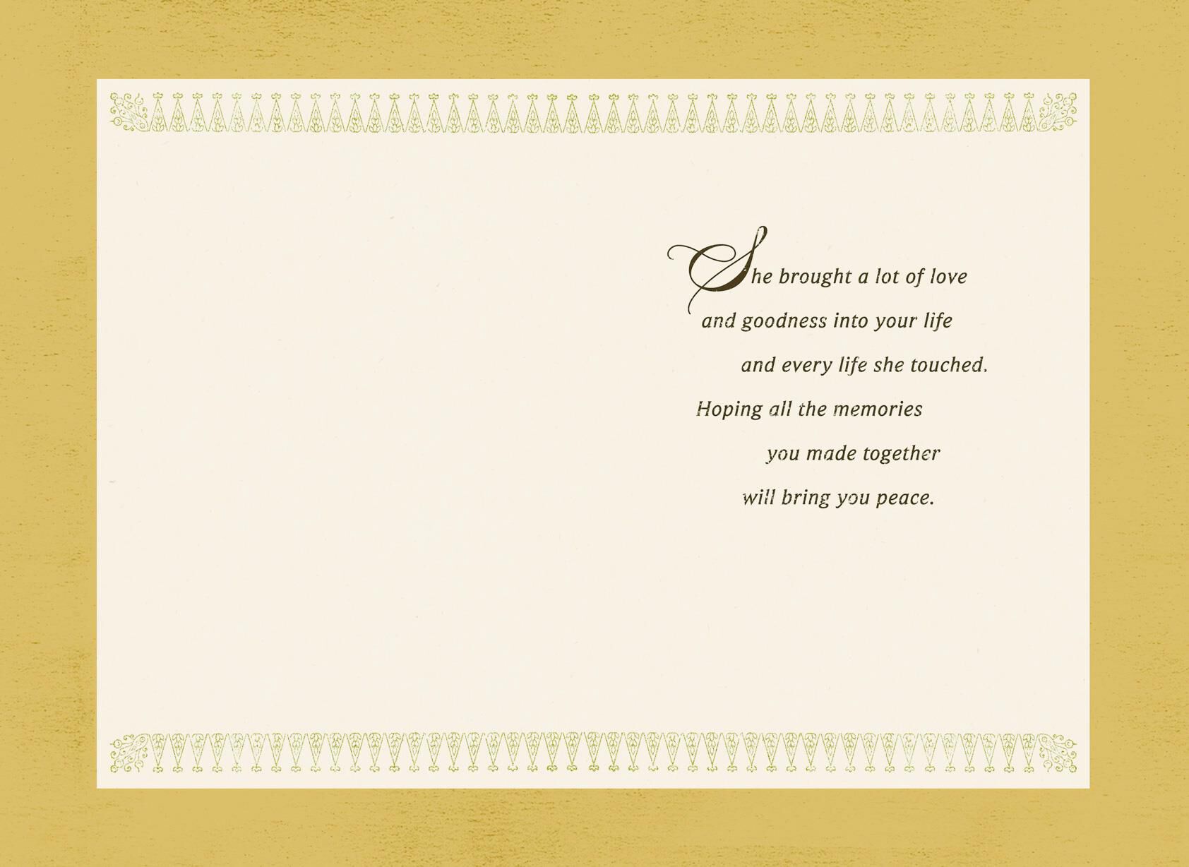 Flower Petals Sympathy Card For Loss of Female Relative or Friend