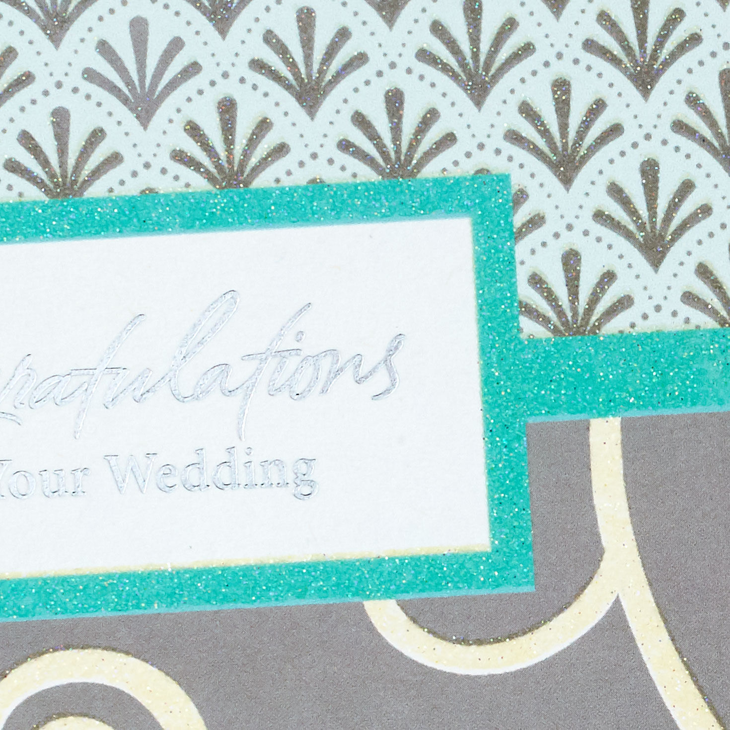 Blue and Silver 99-cent Wedding Congratulations Card Card Front Detail image number 4