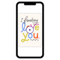 Black and Colored Letters Personalized Love Card phone with card front image number 1
