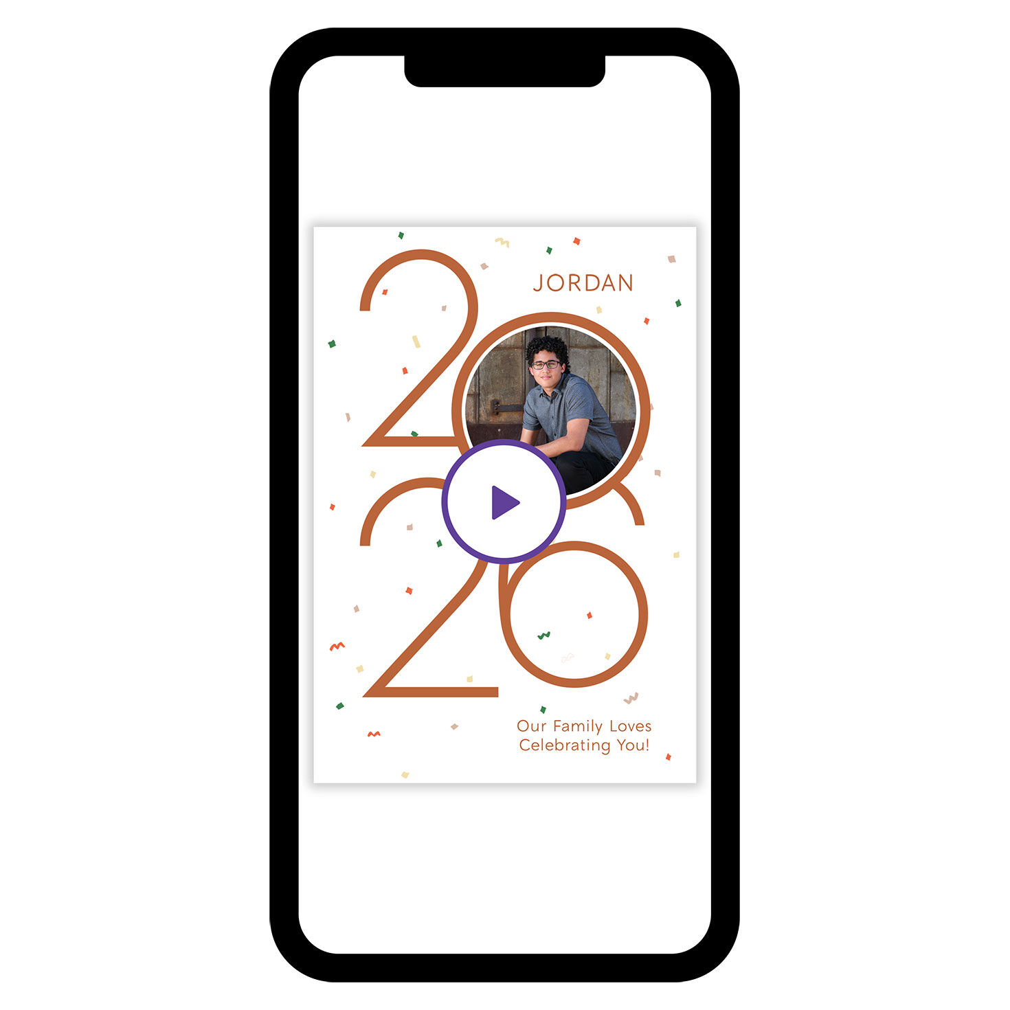 Our Family Celebrates You 2026 Custom Graduation eCard