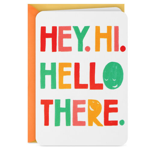 Hey, Hi, Hello Blank Card, 