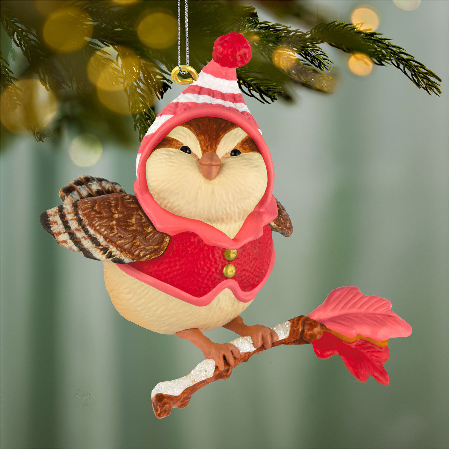 Red or Green Bird Keepsake Ornament  image number 2