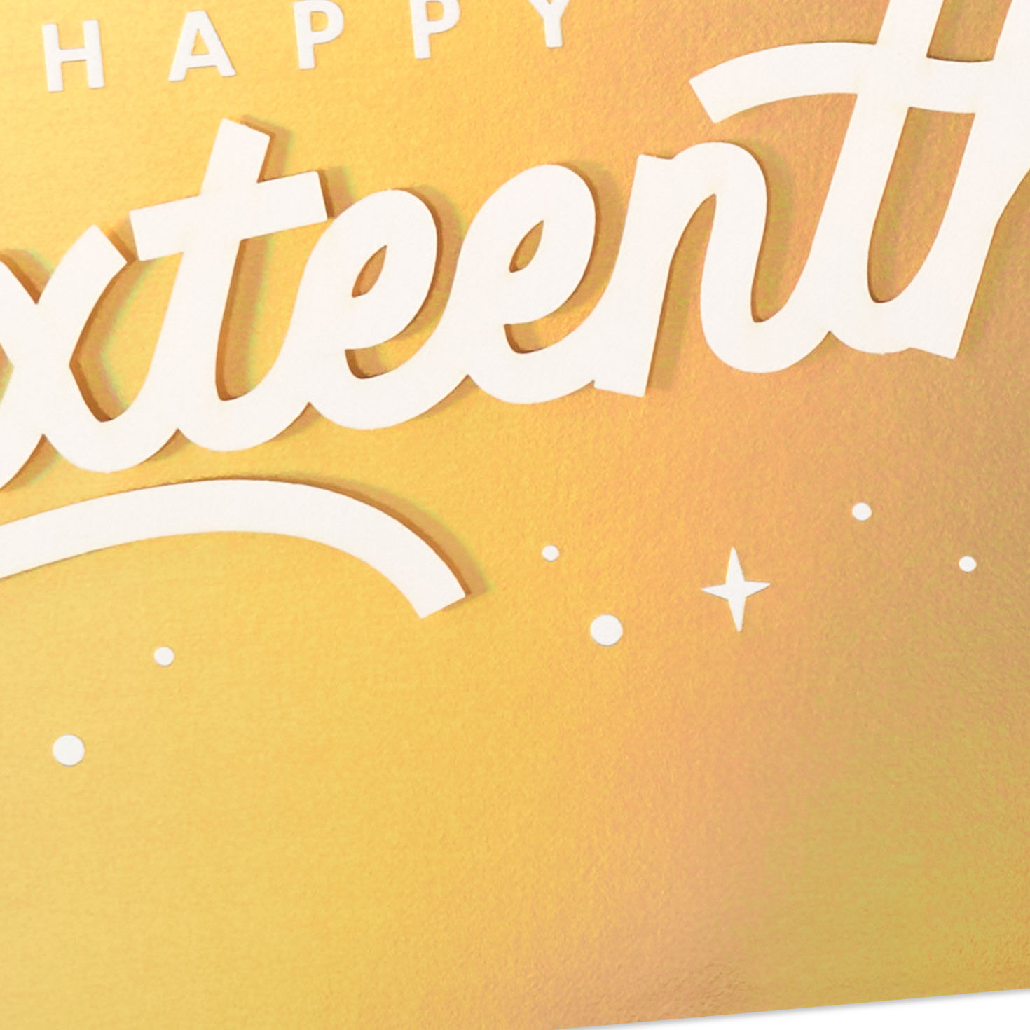 16th Wishes on Gold Foil Signature Birthday Card Card Front Detail image number 5