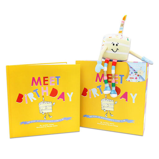 Packed Party Birthday Cake Plush With Meet Birthday Book, Set of 2, 