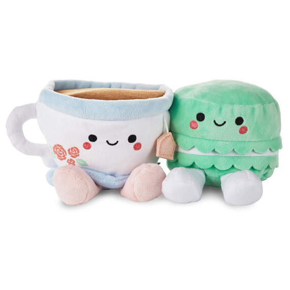 Better Together Teacup and Macaron Cookie Magnetic Plush Pair, 3.5", , large image number 1