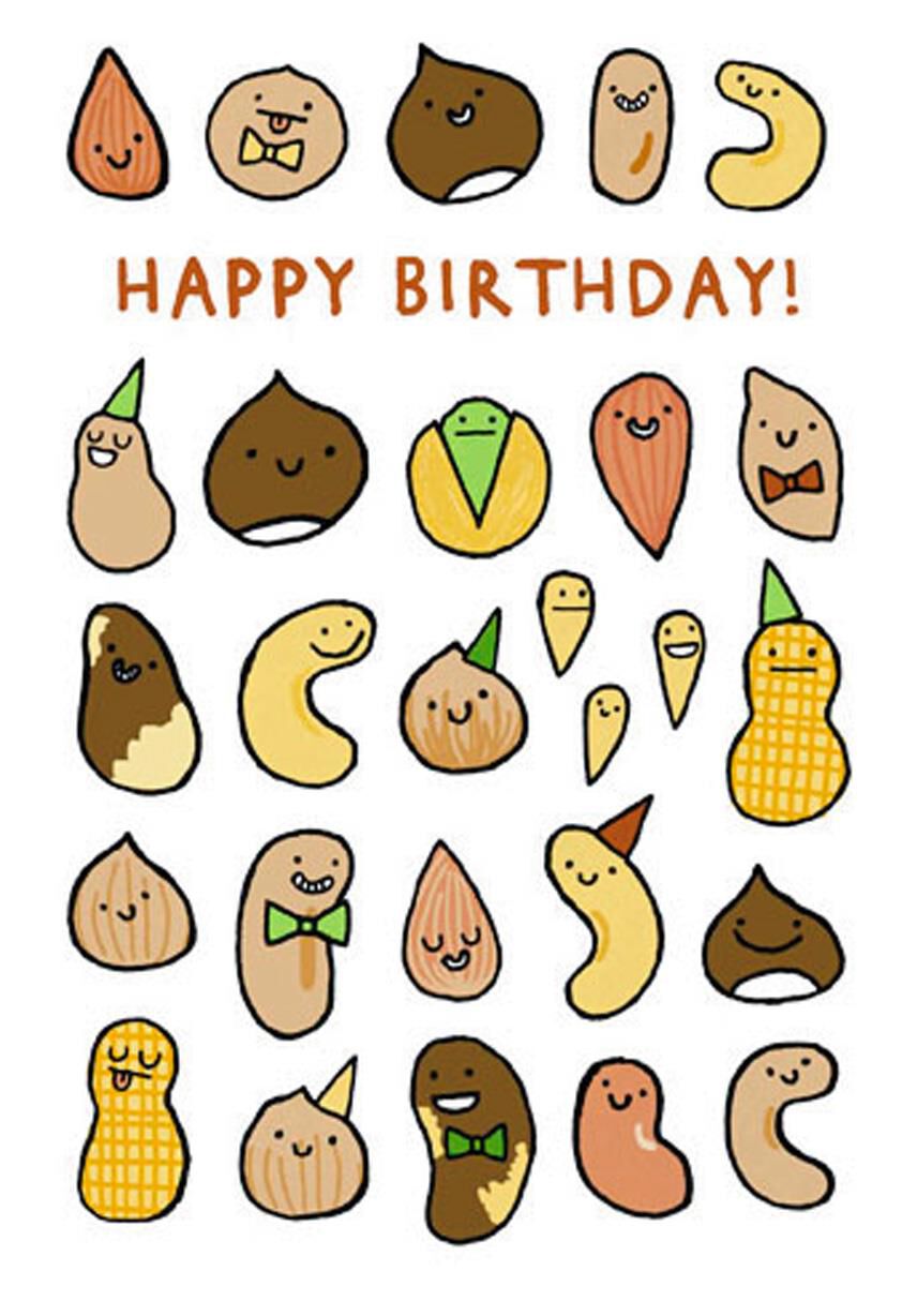Your Favorite Nuts Birthday Card From Us