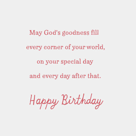 May God's Goodness Fill Your World Birthday Card, , large image number 2