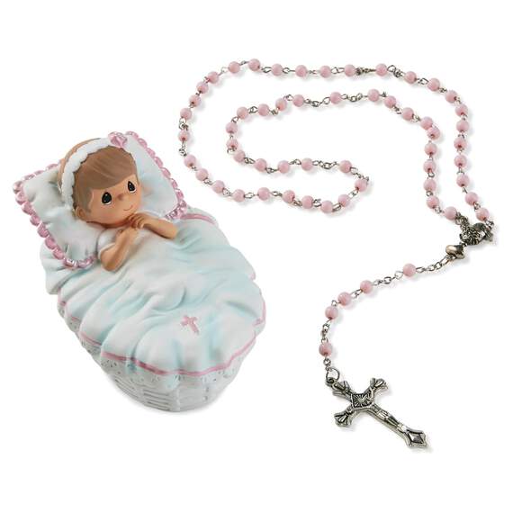 Precious Moments® Baptism Girl Box with Pink Rosary, , large image number 1