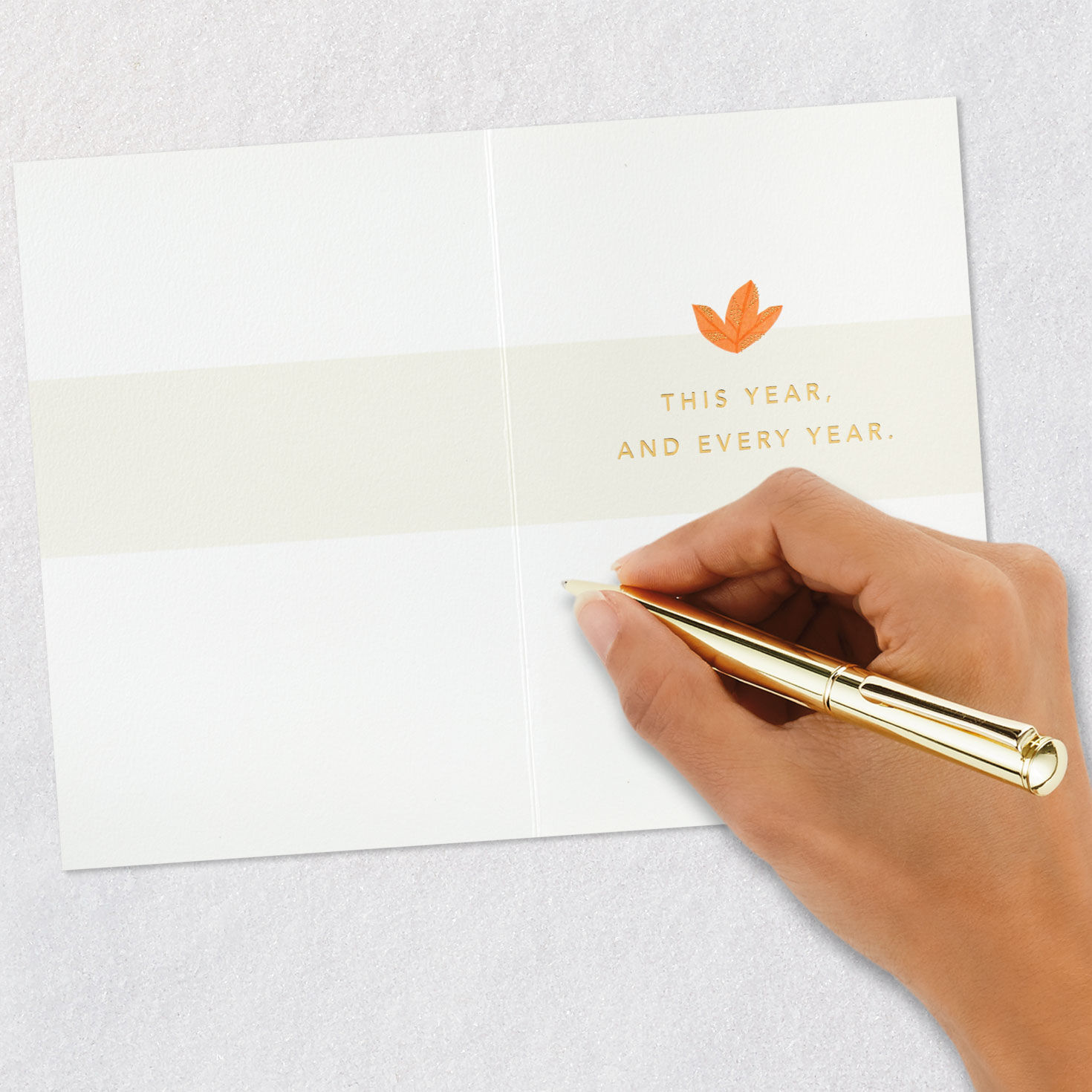 Orange and Maroon Floral Thank You Card Signing card image number 6
