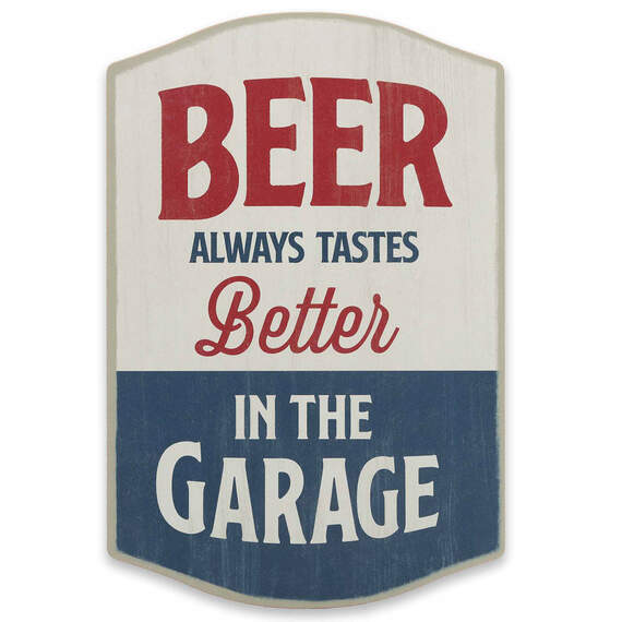Open Road Garage Beer Tastes Better Wood Quote Sign, , large image number 1
