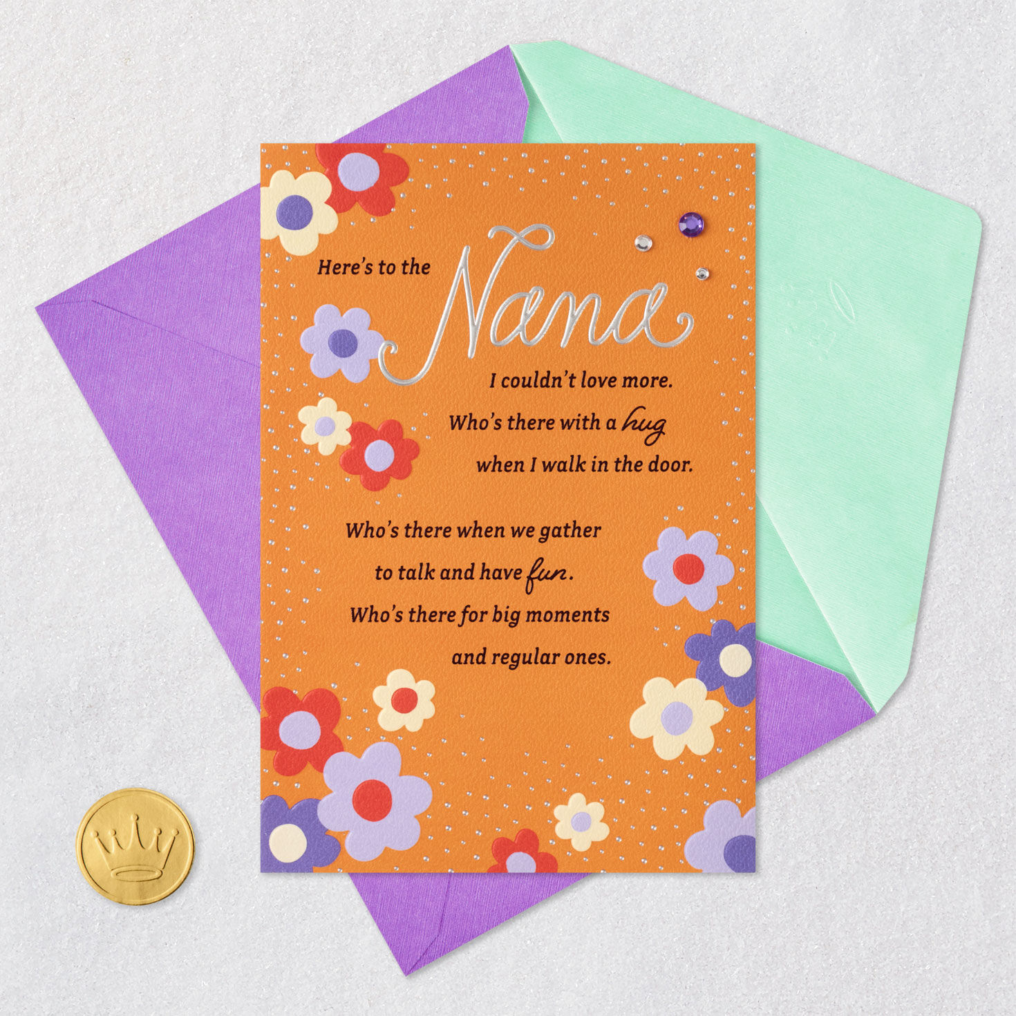 Flowers on Orange Nana Mother's Day Card  image number 6