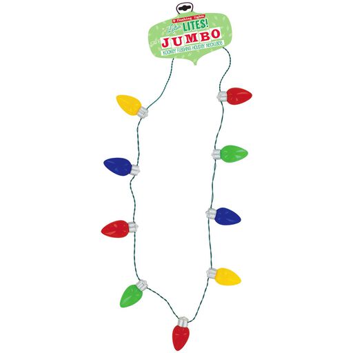 Jumbo Flashing Light Bulb Holiday Necklace, 18", 