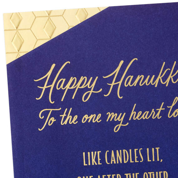 Grateful for the Love We Share Romantic Hanukkah Card, , large image number 4
